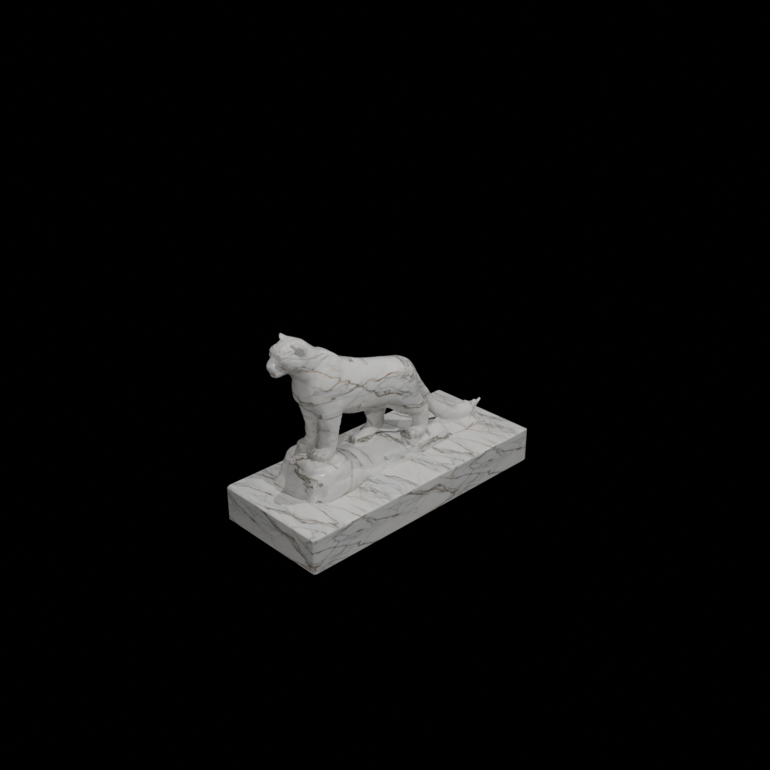 Sculpture félin marbre